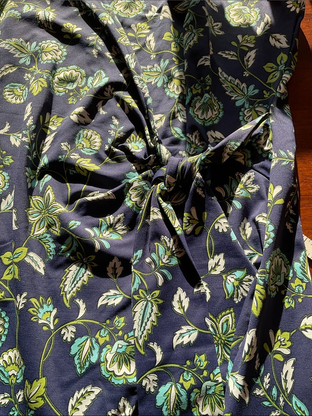 Talbots NWT Navy Floral Sleeveless Dress - Picture 4 of 7